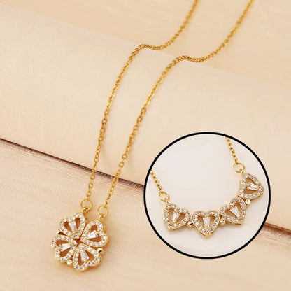 Fleur | Klavertje Vier Magnetische Harten Ketting