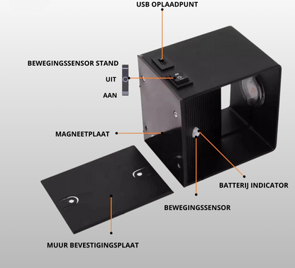 Oplaadbare draadloze Luna muurlamp