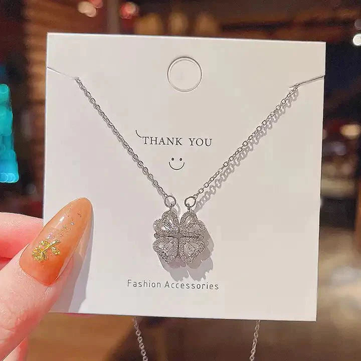 Fleur | Klavertje Vier Magnetische Harten Ketting