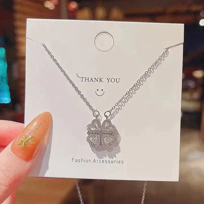Fleur | Klavertje Vier Magnetische Harten Ketting