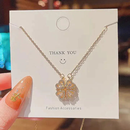 Fleur | Klavertje Vier Magnetische Harten Ketting