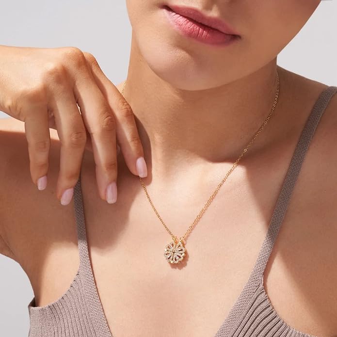 Fleur | Klavertje Vier Magnetische Harten Ketting