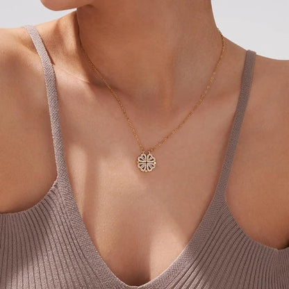 Fleur | Klavertje Vier Magnetische Harten Ketting